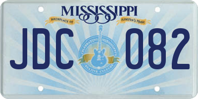 MS license plate JDC082