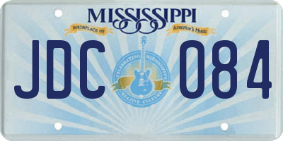 MS license plate JDC084