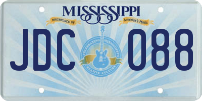 MS license plate JDC088