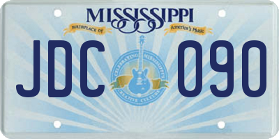 MS license plate JDC090