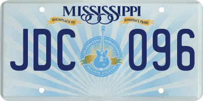 MS license plate JDC096