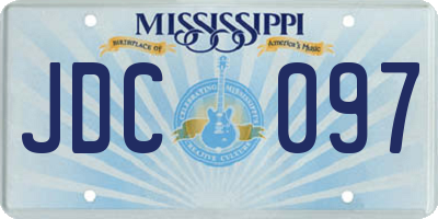 MS license plate JDC097