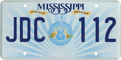 MS license plate JDC112