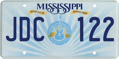 MS license plate JDC122