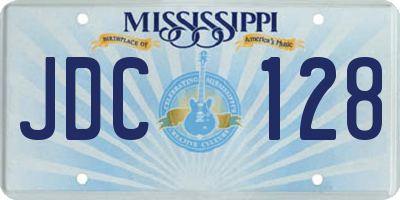 MS license plate JDC128