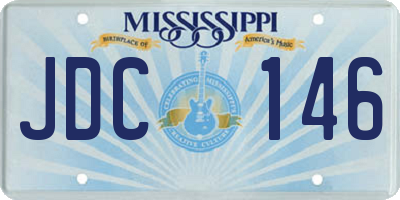 MS license plate JDC146