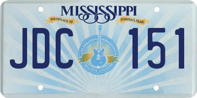 MS license plate JDC151