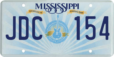 MS license plate JDC154