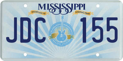 MS license plate JDC155