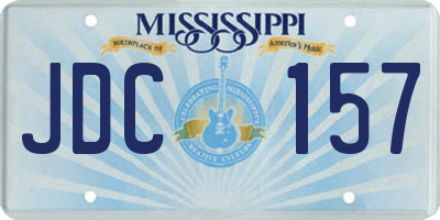 MS license plate JDC157