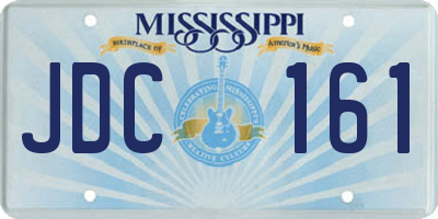 MS license plate JDC161