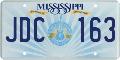 MS license plate JDC163