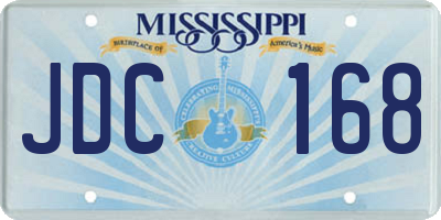MS license plate JDC168