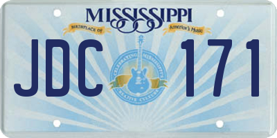 MS license plate JDC171