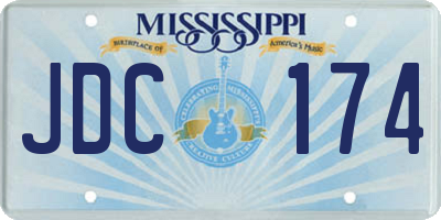 MS license plate JDC174