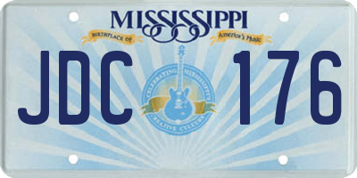 MS license plate JDC176