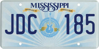 MS license plate JDC185