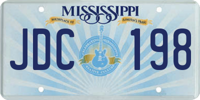 MS license plate JDC198