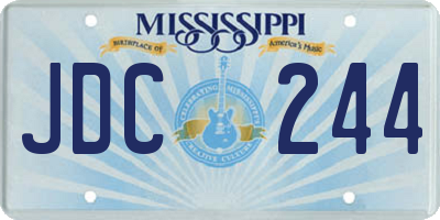 MS license plate JDC244