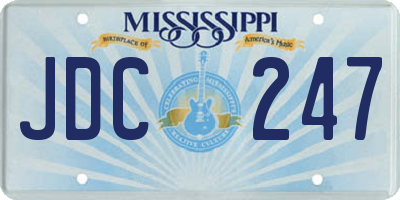 MS license plate JDC247
