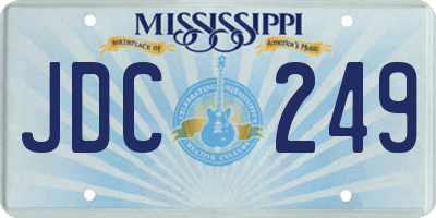 MS license plate JDC249