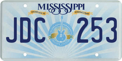 MS license plate JDC253