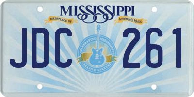 MS license plate JDC261