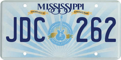 MS license plate JDC262