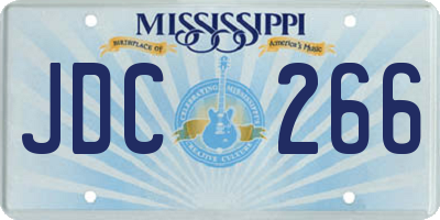 MS license plate JDC266