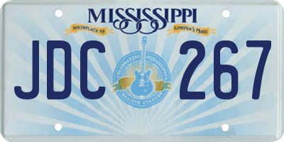 MS license plate JDC267