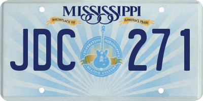 MS license plate JDC271