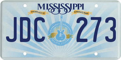 MS license plate JDC273