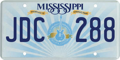 MS license plate JDC288