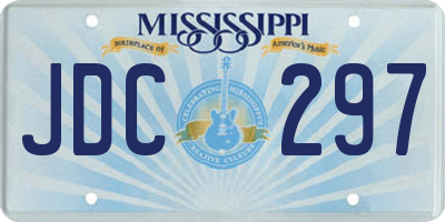 MS license plate JDC297