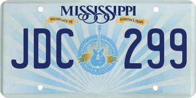 MS license plate JDC299