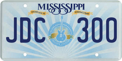 MS license plate JDC300