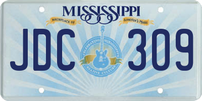 MS license plate JDC309