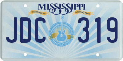 MS license plate JDC319