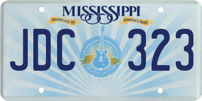 MS license plate JDC323