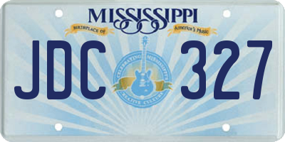 MS license plate JDC327