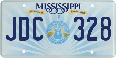 MS license plate JDC328