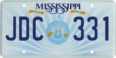 MS license plate JDC331