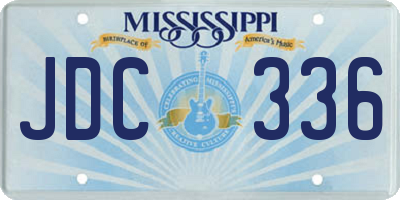 MS license plate JDC336