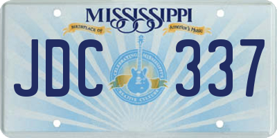 MS license plate JDC337