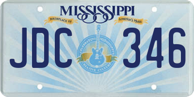 MS license plate JDC346