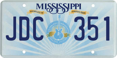 MS license plate JDC351