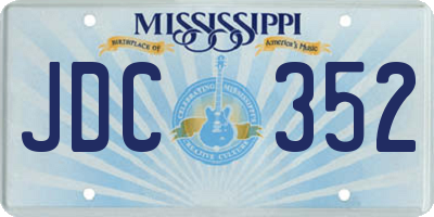 MS license plate JDC352