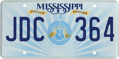 MS license plate JDC364