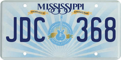 MS license plate JDC368