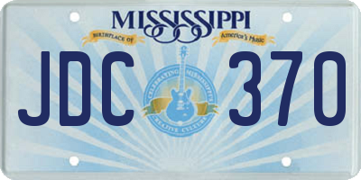 MS license plate JDC370